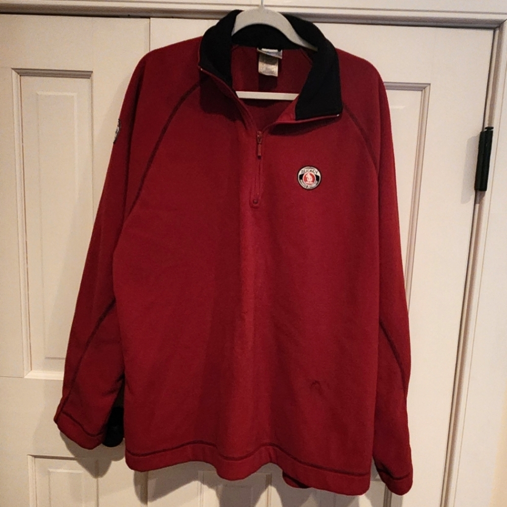 Vintage Mickey Always Authentic Disneyland Fleece Sweatshirt in Red Large